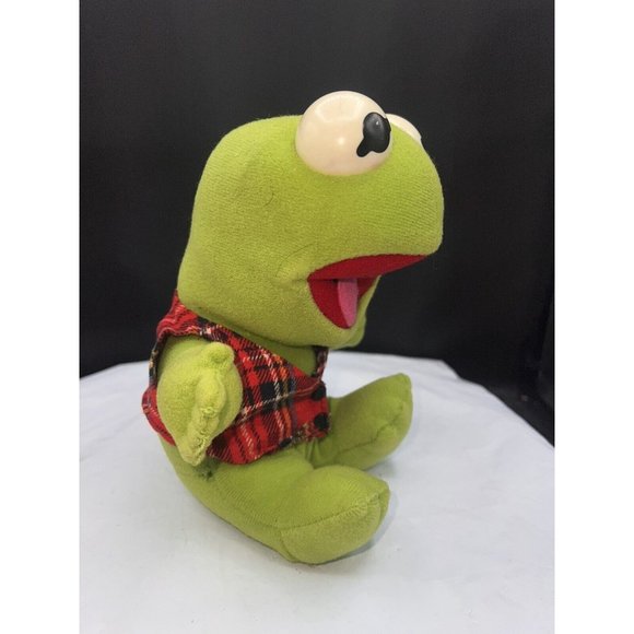 1987 McDonalds Christmas Baby Kermit The Frog PLUSH Jim Henson Muppet Babies Vtg - Picture 3 of 9